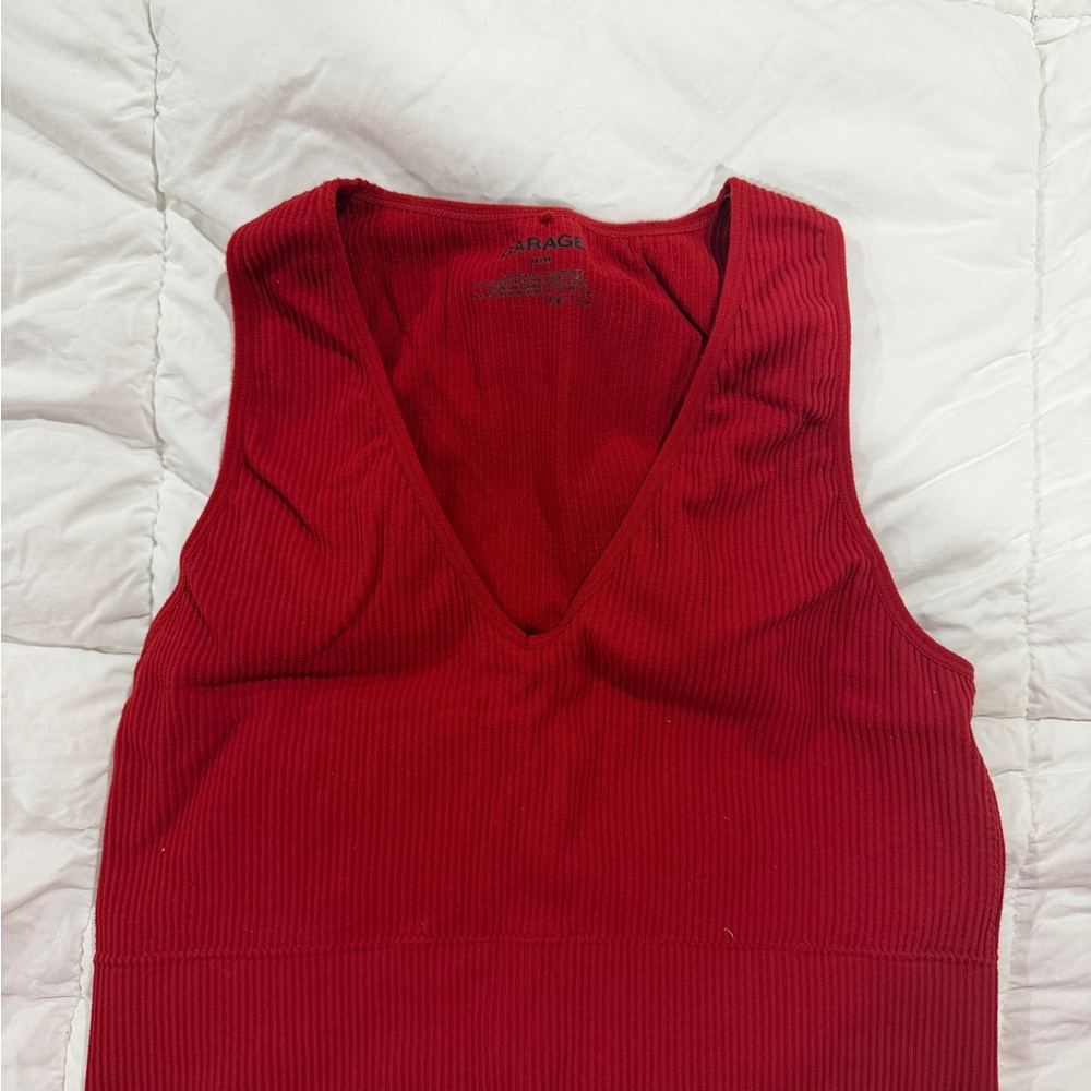 Garage Vibrant V Neck Top